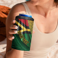 Personalised Long Live Vanuatu Independence Day 4 in 1 Can Cooler Tumbler 46th Anniversary Woven Pattern LT14 - Polynesian Pride