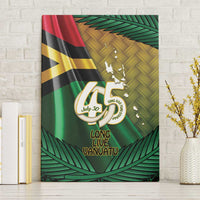 Long Live Vanuatu Independence Day Canvas Wall Art 46th Anniversary Woven Pattern LT14 Without Frame Reggae - Polynesian Pride