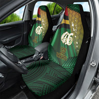 Long Live Vanuatu Independence Day Car Seat Cover 46th Anniversary Woven Pattern LT14 - Polynesian Pride