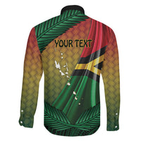 Personalised Long Live Vanuatu Independence Day Family Matching Long Sleeve Bodycon Dress and Hawaiian Shirt 46th Anniversary Woven Pattern LT14 - Polynesian Pride