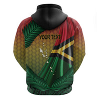 Personalised Long Live Vanuatu Independence Day Hoodie 46th Anniversary Woven Pattern LT14 - Polynesian Pride