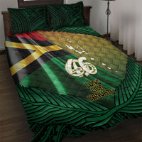 Long Live Vanuatu Independence Day Quilt Bed Set 46th Anniversary Woven Pattern LT14 Reggae - Polynesian Pride