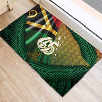Long Live Vanuatu Independence Day Rubber Doormat 46th Anniversary Woven Pattern LT14 - Polynesian Pride