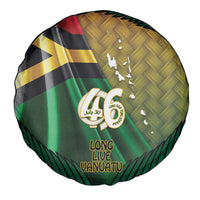 Long Live Vanuatu Independence Day Spare Tire Cover 45th Anniversary Woven Pattern - Polynesian Pride