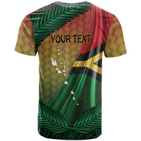 Personalised Long Live Vanuatu Independence Day T Shirt 46th Anniversary Woven Pattern LT14 - Polynesian Pride