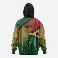 Personalised Long Live Vanuatu Independence Day Zip Hoodie 46th Anniversary Woven Pattern LT14 - Polynesian Pride