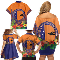 PNG New Ireland Province Family Matching Off Shoulder Short Dress and Hawaiian Shirt Niu Ailan Necklace Polynesian Tattoo LT14 - Polynesian Pride