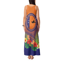 PNG New Ireland Province Tank Maxi Dress Niu Ailan Necklace Polynesian Tattoo LT14 - Polynesian Pride