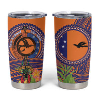 PNG New Ireland Province Tumbler Cup Niu Ailan Necklace Polynesian Tattoo LT14 Orange - Polynesian Pride