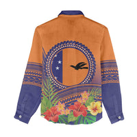 PNG New Ireland Province Women Casual Shirt Niu Ailan Necklace Polynesian Tattoo LT14 - Polynesian Pride