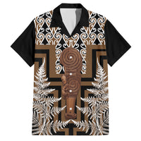Wahaika New Zealand Family Matching Puletasi and Hawaiian Shirt Maori Weapon Kowhaiwhai Fern Poutama Motifs