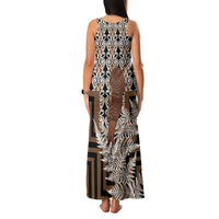 Wahaika New Zealand Family Matching Tank Maxi Dress and Hawaiian Shirt Maori Weapon Kowhaiwhai Fern Poutama Motifs