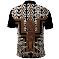 Wahaika New Zealand Polo Shirt Maori Weapon Kowhaiwhai Fern Poutama Motifs
