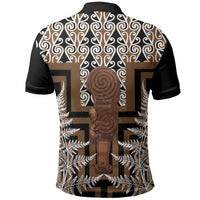 Wahaika New Zealand Polo Shirt Maori Weapon Kowhaiwhai Fern Poutama Motifs LT14 - Polynesian Pride