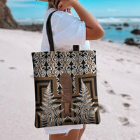 Wahaika New Zealand Tote Bag Maori Weapon Kowhaiwhai Fern Poutama Motifs