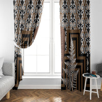 Wahaika New Zealand Window Curtain Maori Weapon Kowhaiwhai Fern Poutama Motifs