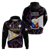 Philippines Football Hoodie 2023 World Cup Go Filipinas Feather Black Version LT14 - Polynesian Pride