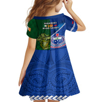 Samoa And Ireland Rugby Family Matching Tank Maxi Dress and Hawaiian Shirt 2023 World Cup Manu Samoa With Shamrocks LT14 - Polynesian Pride