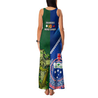 Samoa And Ireland Rugby Family Matching Tank Maxi Dress and Hawaiian Shirt 2023 World Cup Manu Samoa With Shamrocks LT14 - Polynesian Pride
