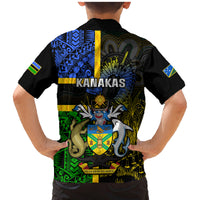 South Sea Islanders Family Matching Mermaid Dress and Hawaiian Shirt Kanakas With Solomon Islands Coat Of Arms LT14 - Polynesian Pride