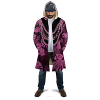 Pink Hawaii Kukui Nut Lei Cloak Hawaiian Pattern Monstera Tropical Vibes - Polynesian Pride
