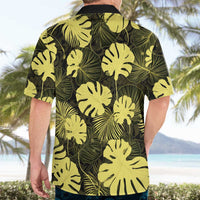 Yellow Hawaii Kukui Nut Lei Hawaiian Shirt Hawaiian Pattern Monstera Tropical Vibes - Polynesian Pride
