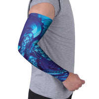 Purple Paradise Polynesia Jellyfish Arm Sleeves Plumeria Polynesian Tattoo Glowing Vibes