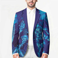 Purple Paradise Polynesia Jellyfish Blazer Plumeria Polynesian Tattoo Glowing Vibes