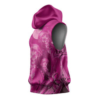 Pink Gradient Polynesia Jellyfish Sleeveless Hoodie Plumeria Polynesian Tattoo Glowing Vibes LT14 - Polynesian Pride