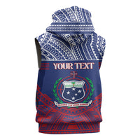 Personalised Samoa Independence Day Sleeveless Hoodie 64th Anniversary Toa O Samoa