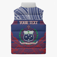 Personalised Samoa Independence Day Sleeveless Puffer Jacket 64th Anniversary Toa O Samoa