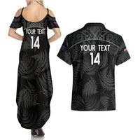 Custom New Zealand Silver Fern Football Couples Matching Summer Maxi Dress and Hawaiian Shirt Summer 2024 Olympic Go Aotearoa LT14 - Polynesian Pride