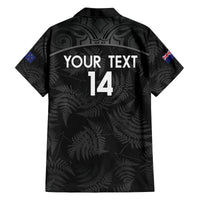 Custom New Zealand Silver Fern Football Family Matching Long Sleeve Bodycon Dress and Hawaiian Shirt Summer 2024 Olympic Go Aotearoa