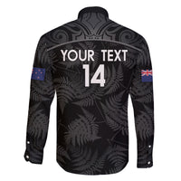 Custom New Zealand Silver Fern Football Family Matching Long Sleeve Bodycon Dress and Hawaiian Shirt Summer 2024 Olympic Go Aotearoa
