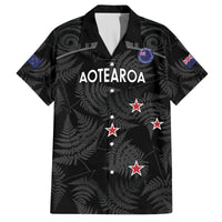Custom New Zealand Silver Fern Football Hawaiian Shirt Summer 2024 Olympic Go Aotearoa LT14 Black - Polynesian Pride