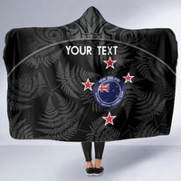 Custom New Zealand Silver Fern Football Hooded Blanket Summer 2024 Olympic Go Aotearoa