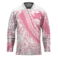 Polynesian Tiare Flower Pink Pastel Vibes Hockey Jersey
