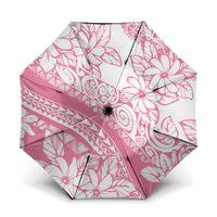 Polynesian Tiare Flower Pink Pastel Vibes Umbrella LT14 One Size Folded 11.42 inch Opened Diameter 37.4 inch Pink - Polynesian Pride
