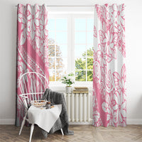 Polynesian Tiare Flower Pink Pastel Vibes Window Curtain