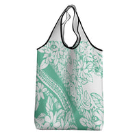 Polynesian Tiare Flower Cyan Pastel Vibes Grocery Bag