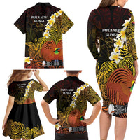 Papua New Guinea 1975 Family Matching Long Sleeve Bodycon Dress and Hawaiian Shirt Create Our History Inspire Our Future LT14 - Polynesian Pride