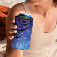 New Zealand Matariki 4 in 1 Can Cooler Tumbler Aotearoa Maori New Year Galaxy Maori Silver Fern LT14 - Polynesian Pride