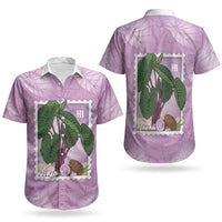 Aloha Hawaii Kalo Couples Matching Short Sleeve Bodycon Dress and Hawaiian Shirt Hawaiian Taro Leaves Stylized Stamp LT14 - Polynesian Pride