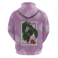 Aloha Hawaii Kalo Zip Hoodie Hawaiian Taro Leaves Stylized Stamp LT14 - Polynesian Pride