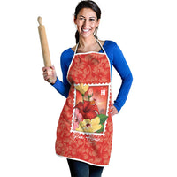 Aloha Hawaii Pua Aloalo Apron Hawaiian Hibiscus Flowers Stylized Stamp LT14 - Polynesian Pride