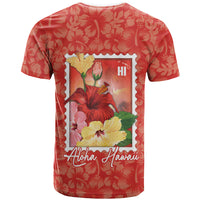 Aloha Hawaii Pua Aloalo T Shirt Hawaiian Hibiscus Flowers Stylized Stamp