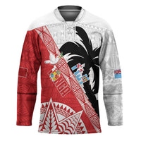 Fiji and Tonga Rugby Custom Hockey Jersey Flying Fijians Ikale Tahi Together Pacific - Polynesian Pride