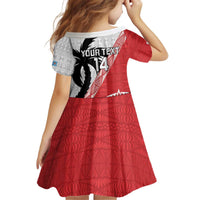 Fiji and Tonga Rugby Custom Kid Short Sleeve Dress Flying Fijians Ikale Tahi Together Pacific - Polynesian Pride