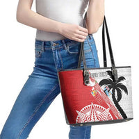 Fiji and Tonga Rugby Custom Leather Tote Bag Flying Fijians Ikale Tahi Together Pacific LT14 - Polynesian Pride
