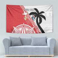 Fiji and Tonga Rugby Custom Tapestry Flying Fijians Ikale Tahi Together Pacific LT14 - Polynesian Pride